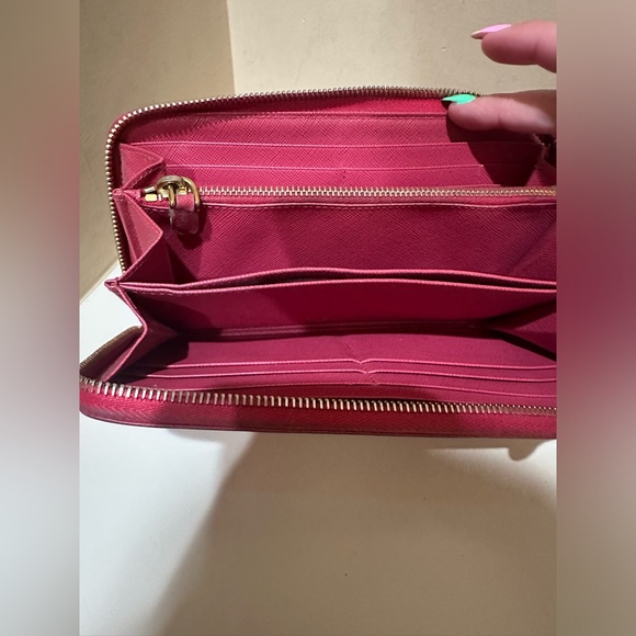 Prada Saffiano Raspberry Pink Zippy Continental Wallet - Picture 12 of 15